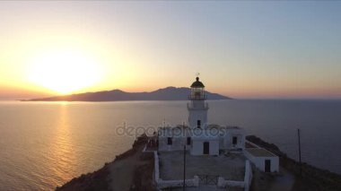 Yunanistan'da Mykonos deniz feneri