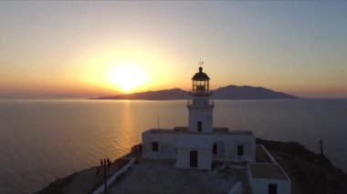 Yunanistan'da Mykonos deniz feneri