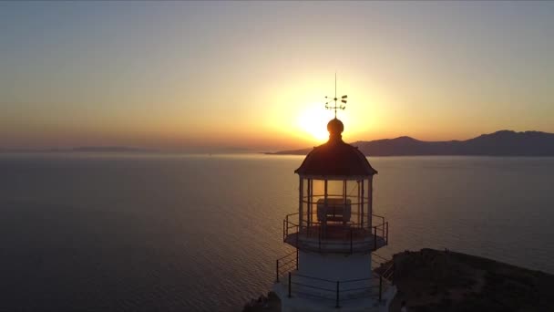 ギリシャのミコノス島灯台 — ストック動画