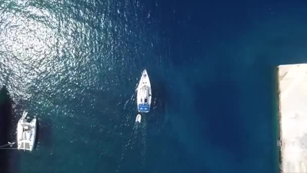 Yachting i vackra Grekland — Stockvideo