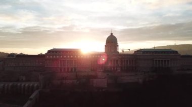Buda Kalesi çeyrek, günbatımı. UNESCO 1987. Macaristan, Budapeşte.