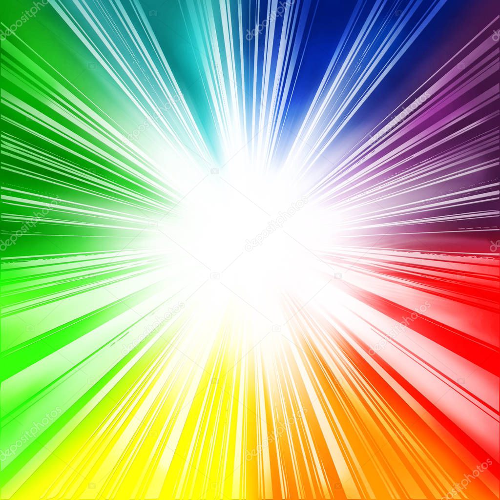 BEAUTIFUL SUNNY BACKGROUND WITH RAINBOW COLORS, HOLIDAY — Stock Photo