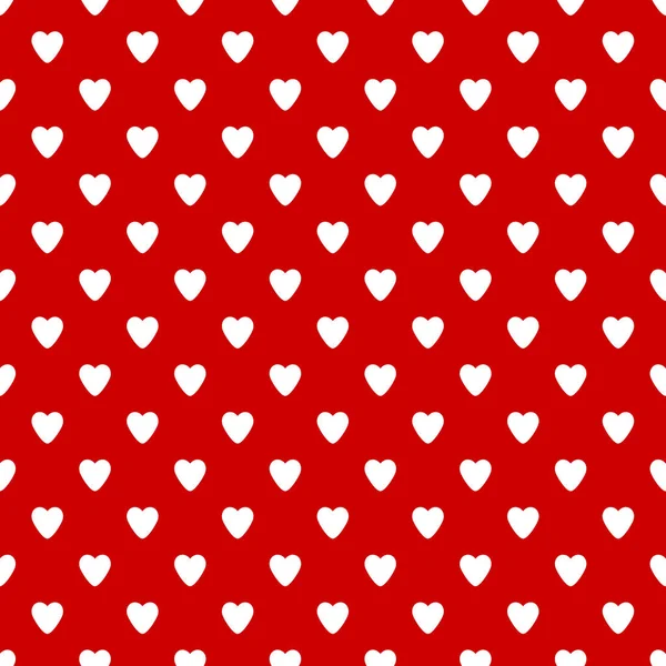 Червоний фон з білими серцями, безшовний візерунок для закоханих — стокове фото