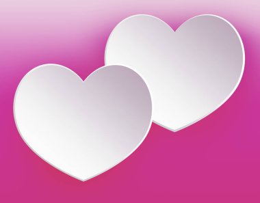 Pembe düğün arka plan beyaz Kalpler