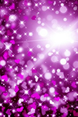 Pembe ve beyaz kalpler, tatil geçmişi, mor, parıltı