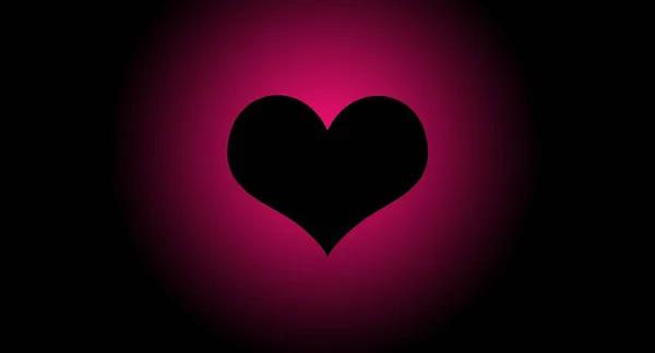 Black heart, pink gradient, silhouette, Valentine,love, romance,