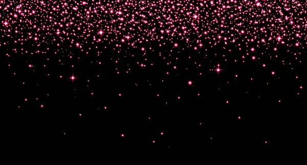 Brillo rojo sobre negro, rosa, brillante, confeti, estrellas, muchas estrellas , — Foto de Stock