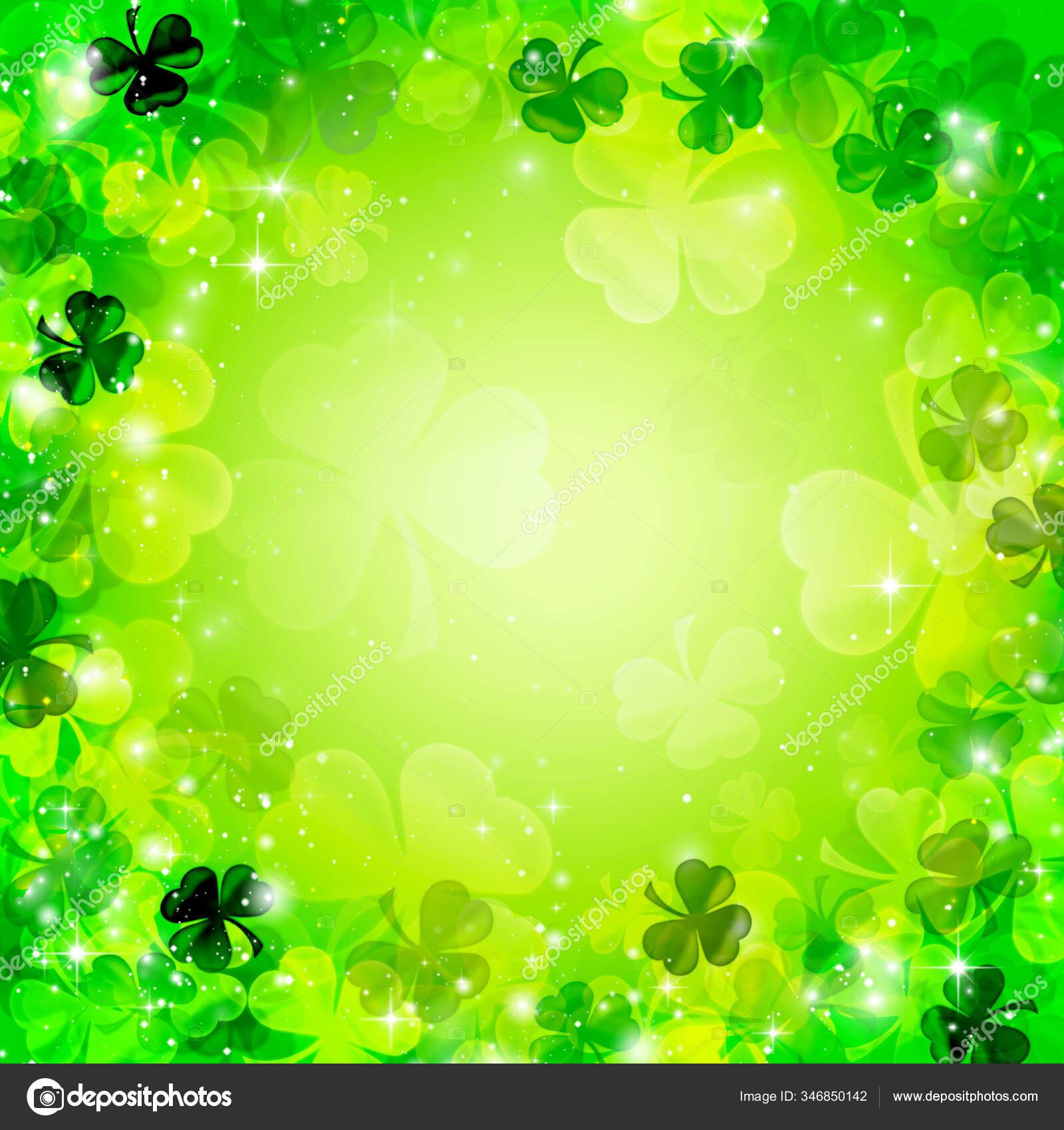 Shamrock Bakgrunn Flaks Kløver Illustrasjon Irsk Patrick Blad Grønn Dag –  stockfoto © vamariyav #346850142, image size:1600x1700