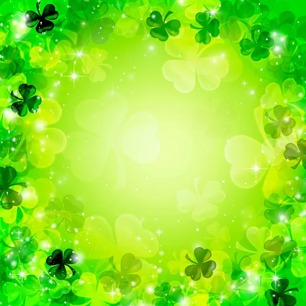 Shamrock Sfondo Fortuna Trifoglio Illustrazione Irlandese Patrick Foglia Verde Giorno — Foto Stock