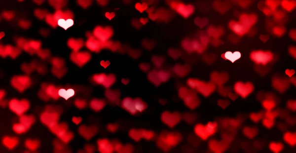 Kleur Valentijnsdag Abstract Licht Vorm Vakantie Viering Design Rood Bokeh — Stockfoto