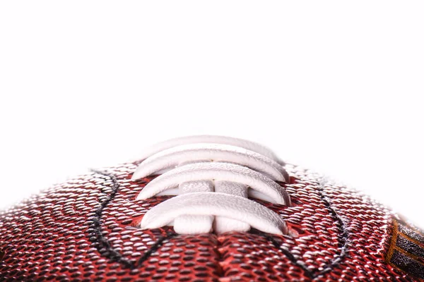Banner de pelota de fútbol americano sobre fondo blanco y lugar para texto — Foto de Stock