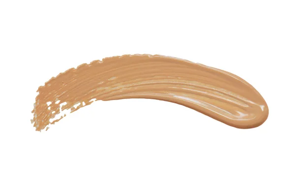 Flüssigkeit Foundation Farbe Striche isoliert auf weiße Kosmetik. Schmierereien. — Stockfoto