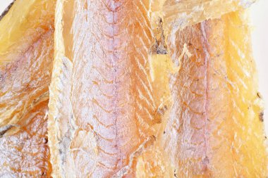 Kuru balık. Kurutulmuş balık arka plan doku. Kurutulmuş ballerus