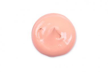 Sıvı makyaj Vakıflar damla beyaz zemin üzerine sürün.