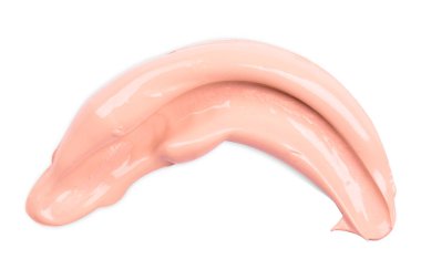 Sıvı makyaj Vakıflar damla beyaz zemin üzerine sürün..