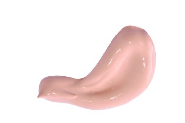 Sıvı makyaj Vakıflar damla beyaz zemin üzerine sürün..