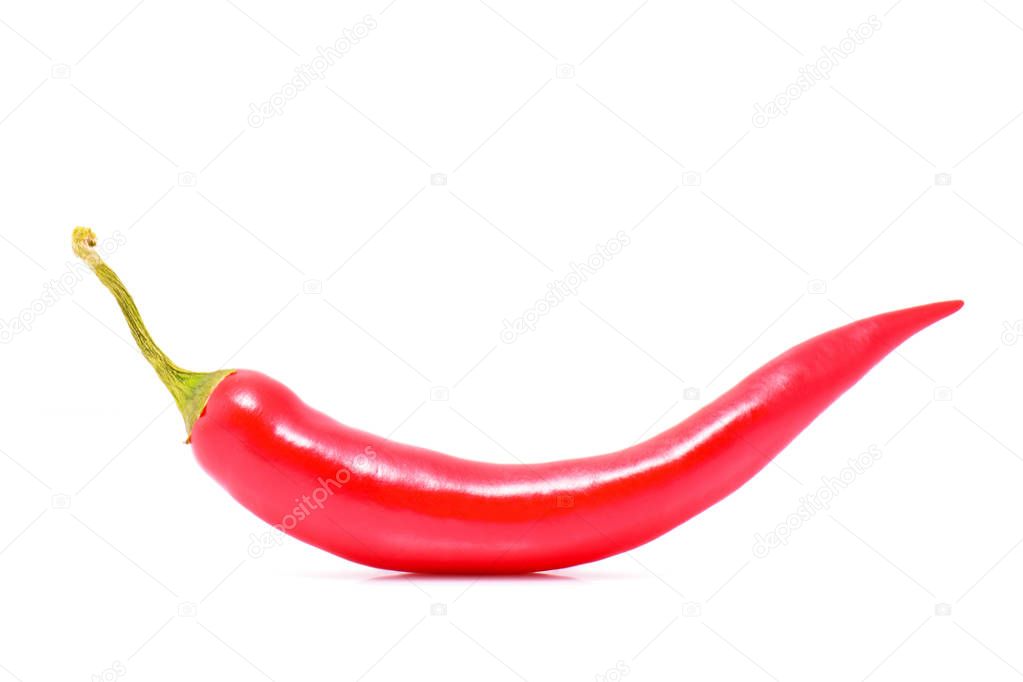 Red hot chilli pepper isolated on a white background