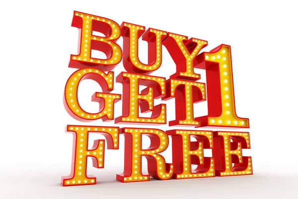 Buy one get one Free Broadway style light bulb alphabet 3d  on white background