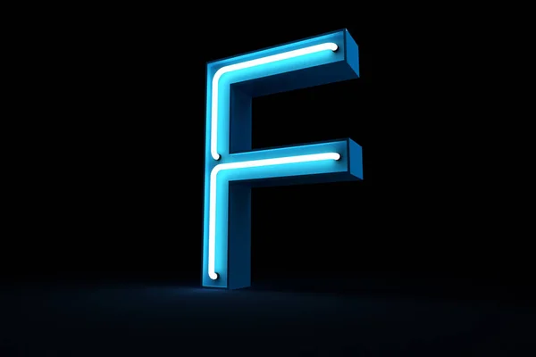 Neon Light Alphabet Rendering — Stock Photo, Image