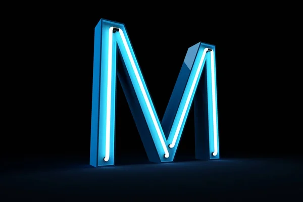 Neon Licht Alfabet Rendering — Stockfoto