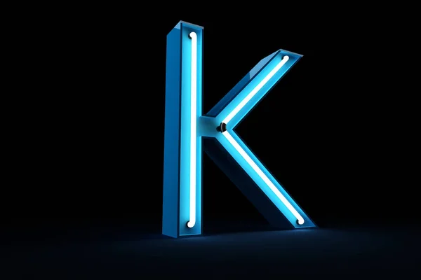 Neon Light Alphabet Rendering — Stock Photo, Image