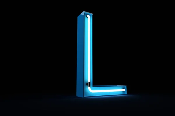 Neon Licht Alfabet Rendering — Stockfoto