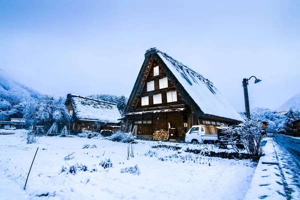 Winter Shirakawago Snowfall Gifu Chubu Japan World Heritage City — Stock Photo, Image