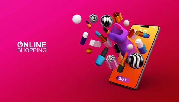 Çevrimiçi Alışveriş, Mobil Uygulama, 3D resimleme