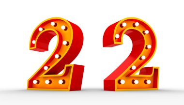 Kırmızılı ampul 3d, beyaz arkaplanda kırpma yolu kullanılmaya hazır..