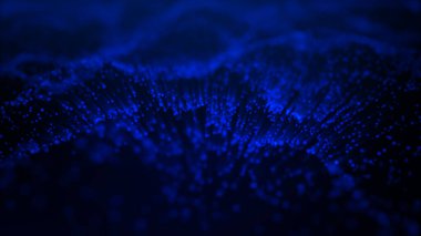 Soyut dalga ışık parçacıkları arka planı, parlayan nokta dalgası. Bokeh Parçacıkları Arkaplanı. 