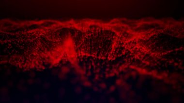 Soyut dalga ışık parçacıkları arka planı, parlayan nokta dalgası. Bokeh Parçacıkları Arkaplanı. 