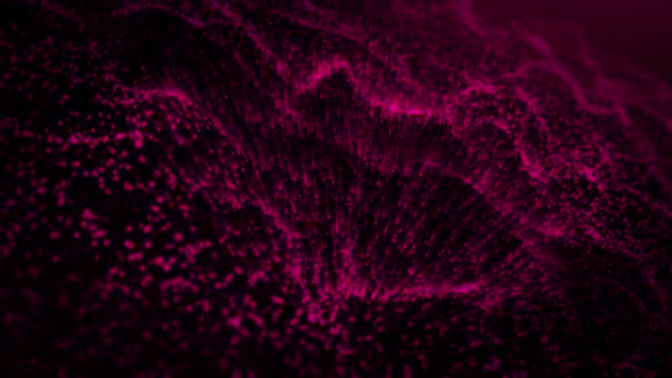 Cahaya Gelombang Abstrak Partikel Latar Belakang Shine Dot Gelombang Latar — Stok Video