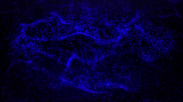추상적 입자들 배경에 있습니다 입자들 배경에 작용하다 — 비디오