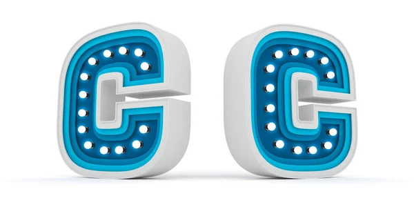 Bunte Alphabet Glühbirne Auf Weißem Hintergrund Mit Clipping Pfad Gebrauchsfertig — Stockfoto