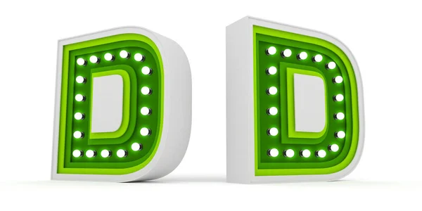 Bunte Alphabet Glühbirne Auf Weißem Hintergrund Mit Clipping Pfad Gebrauchsfertig — Stockfoto