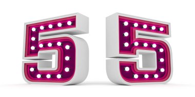 Beyaz arkaplanda renkli bir ampul ve kırpma yolu kullanıma hazır. Renk katmanı ve Derin metin 3d resimleme.