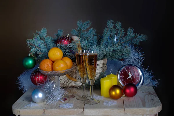 Neujahr Und Weihnachten Festlicher Gruß — Stockfoto