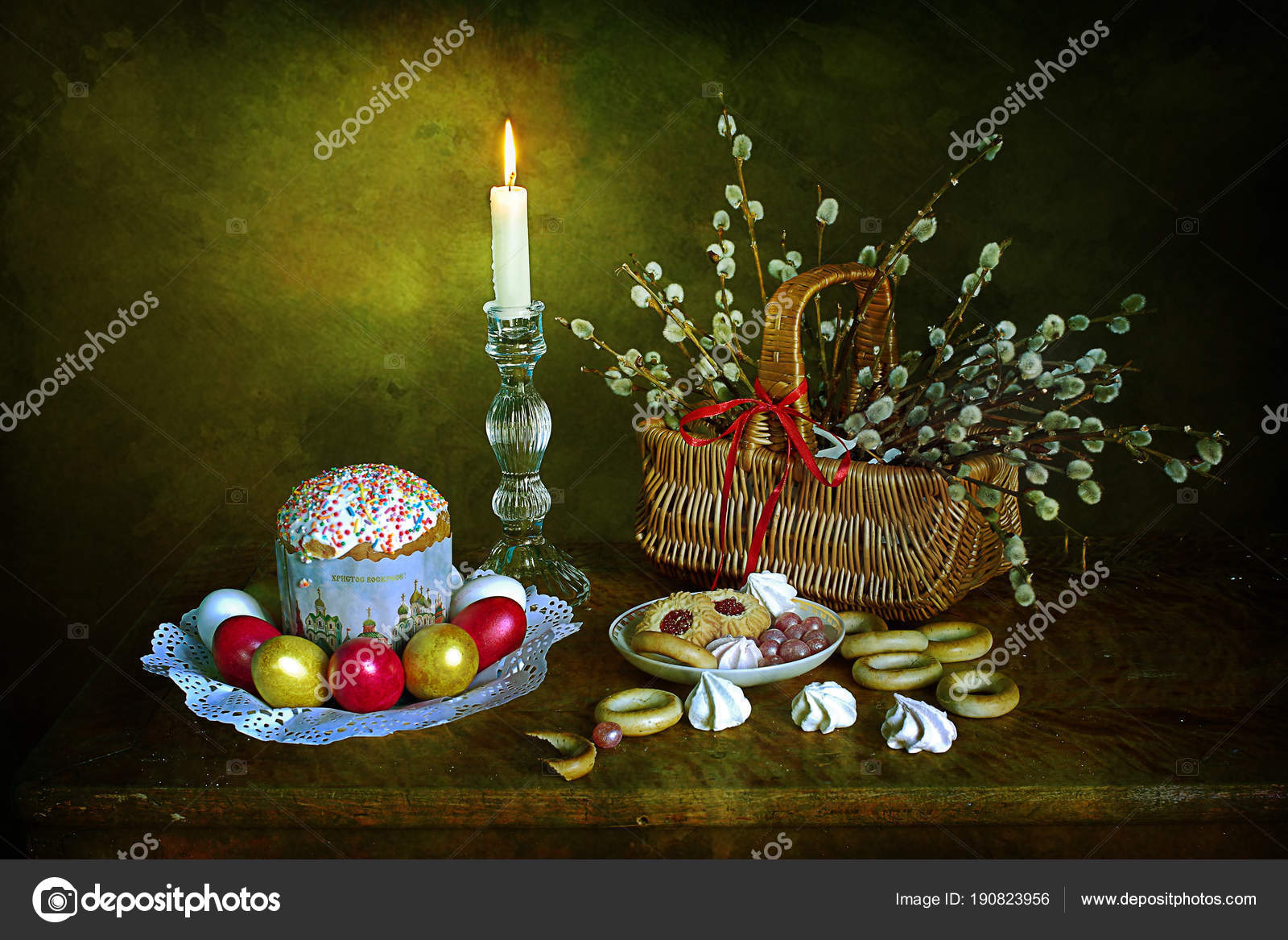 Пасхальный натюрморт коллаж