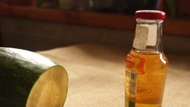 dilimlenmiş kabak ahşap kesme tahtası