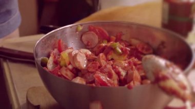 Topingler İtalyan pizza yapma