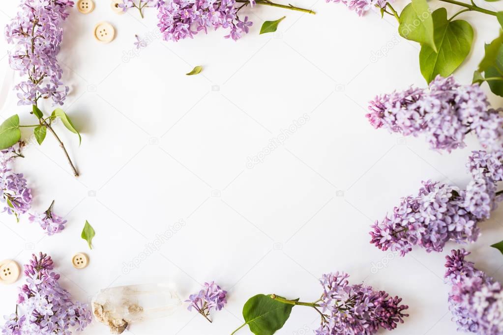 Wreath made of lilac flowers