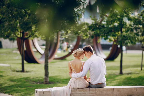 Giorno del matrimonio a Budapest — Foto Stock