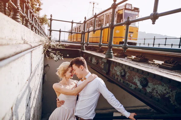 Giorno del matrimonio a Budapest — Foto Stock