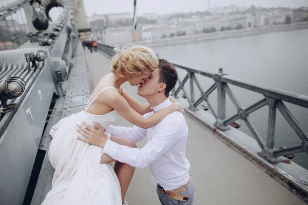 Hochzeitstag in Budapest — Stockfoto