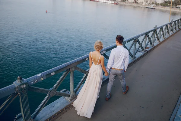 Giorno del matrimonio a Budapest — Foto Stock