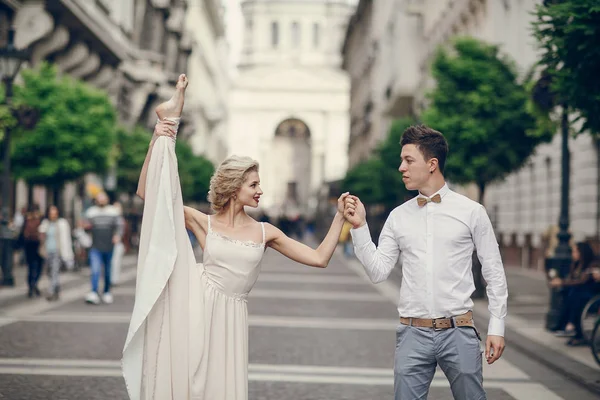 Dia do casamento em Budapeste — Fotografia de Stock