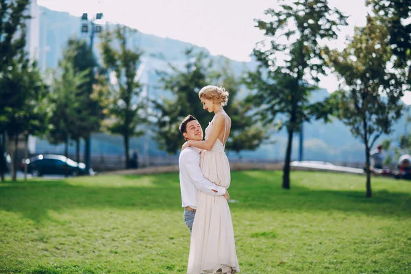 Hochzeitstag in Budapest — Stockfoto