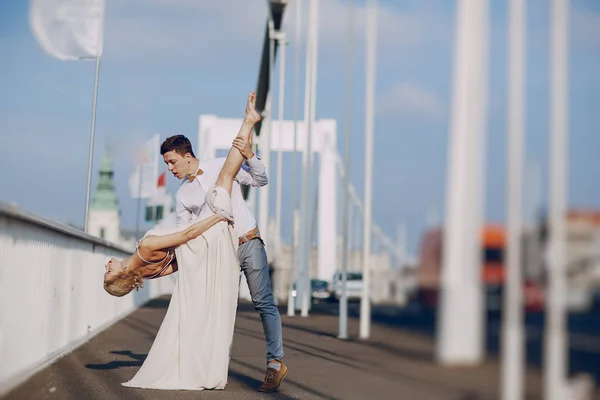 Giorno del matrimonio a Budapest — Foto Stock