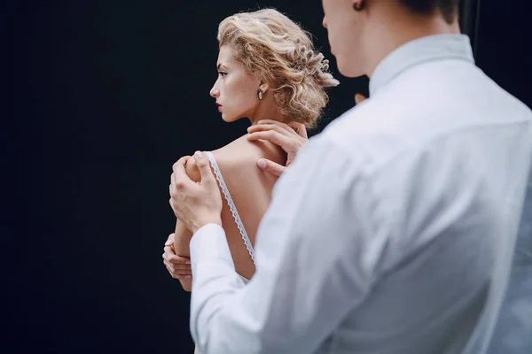 Wedding day in Budapest — Stock Photo, Image