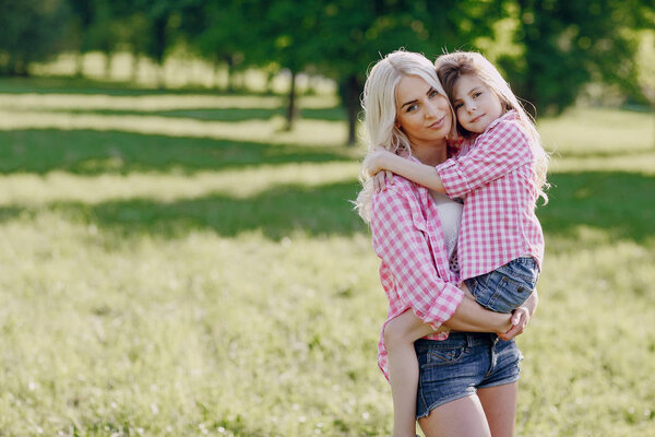 young family mother and daughter